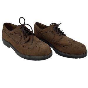 Dockers Brown Leather Brogue Dress Shoes Men's Size 10 Preowned